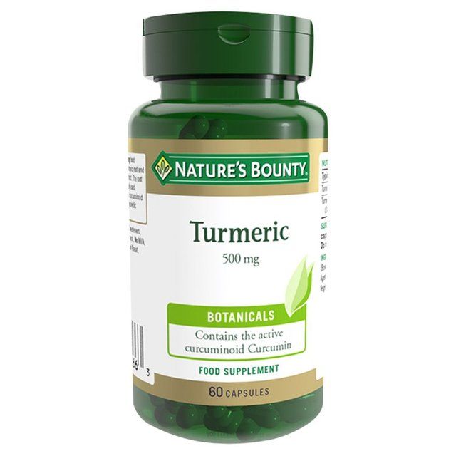 Nature's Bounty Turmeric Supplement Capsules 500mg    60 per pack
