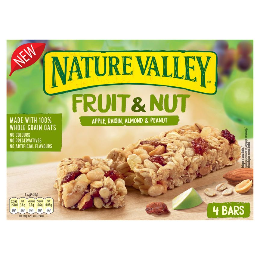 Nature Valley Fruit &amp;amp; Nut Apple, Raisin, Almond &amp;amp; Peanut Bars 4x