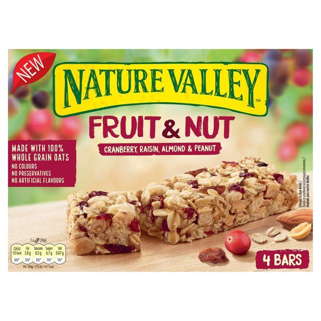 Nature Valley Fruit &amp;amp; Nut Cereal Bars Cranberry &amp;amp; Almonds   4 x 30g