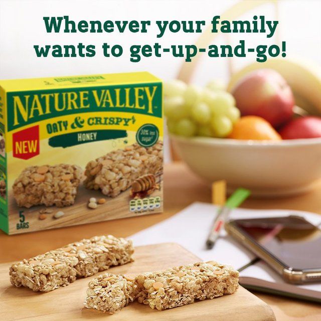 Nature Valley Oaty &amp;amp; Crispy Honey Cereal Bars   5 x 23g