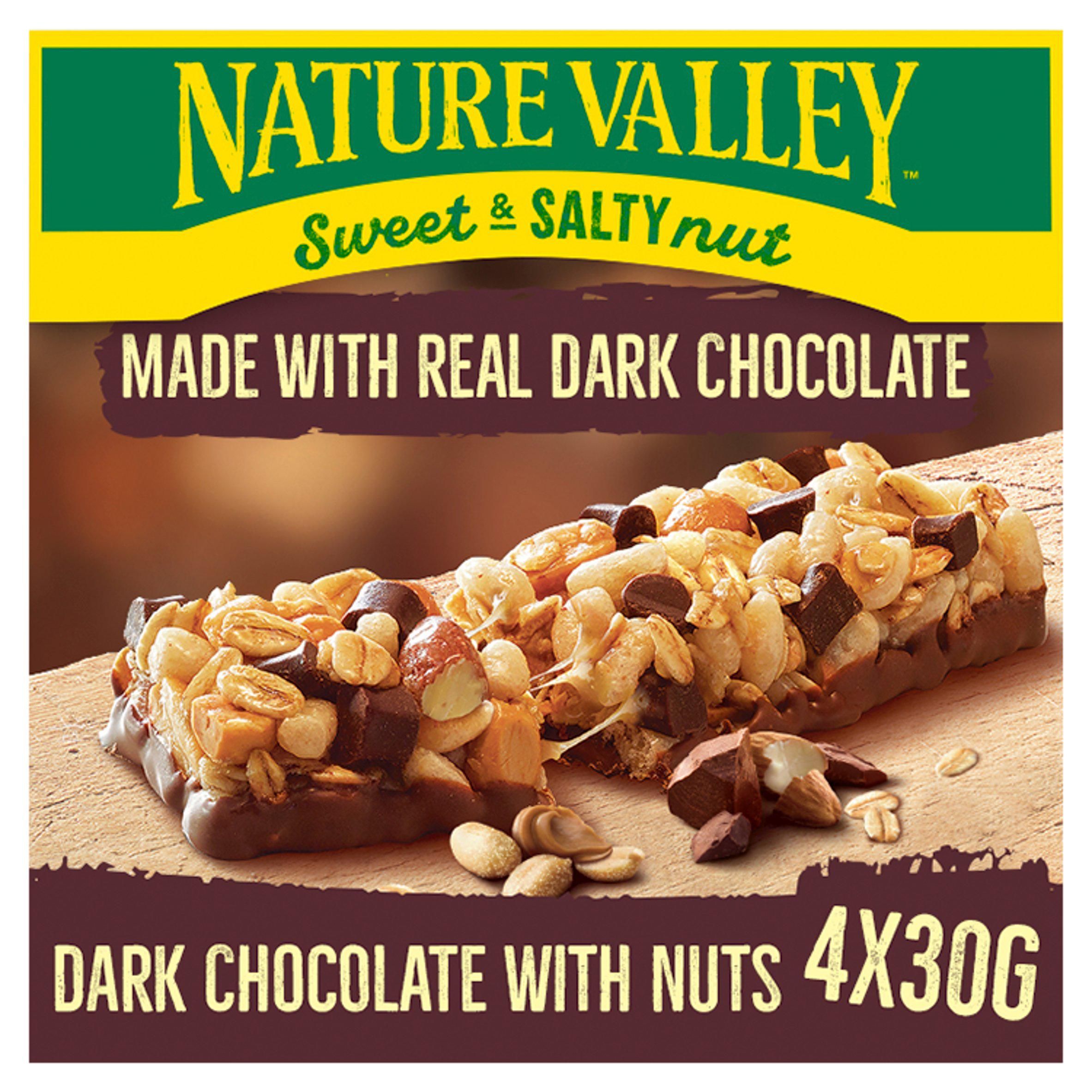 Nature Valley Sweet &amp;amp; Salty Dark Chocolate &amp;amp; Nut Cereal Bars 4x40g