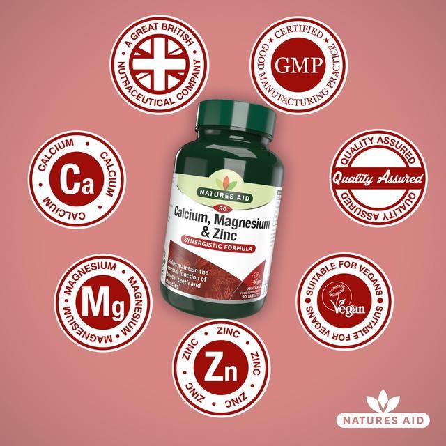 Natures Aid Calcium Magnesium &amp;amp; Zinc Supplement Tablets   90 per pack