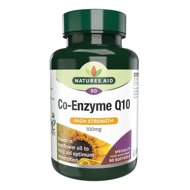Natures Aid High Strength Co-Enzyme Q10 Supplement Soft Gels 100mg   90 per pack