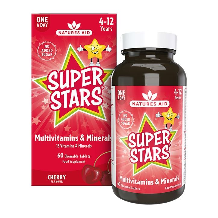 Natures Aid Super Stars Multivitamins &amp;amp; Minerals 60 Tablets