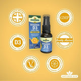Natures Aid Vitamin D3 2000iu Oral Spray (Orange Flavour)   30ml