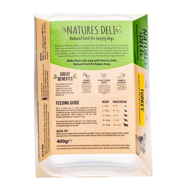 Natures Deli Turkey Wet Dog Food   400g