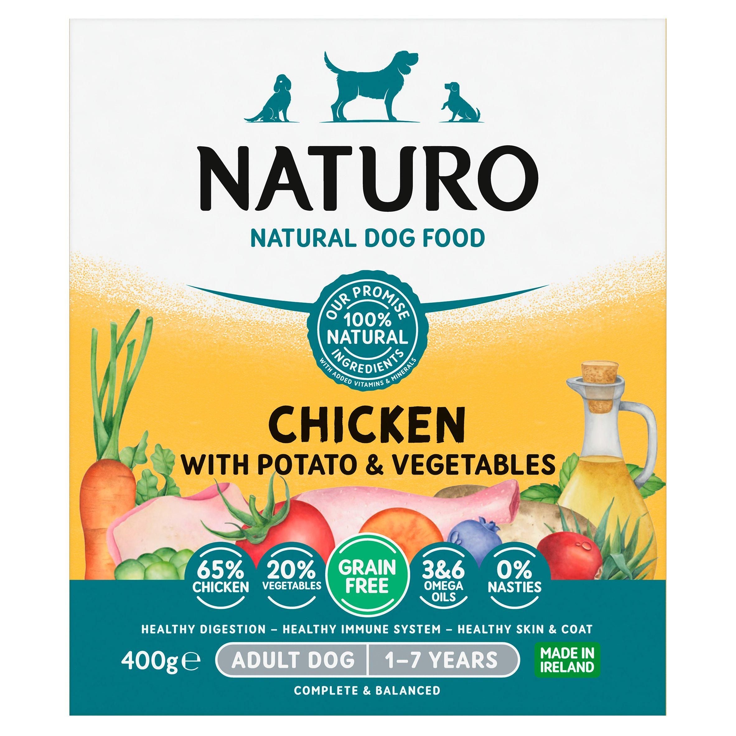 Naturo Adult Dog, Grain Free Chicken 400g