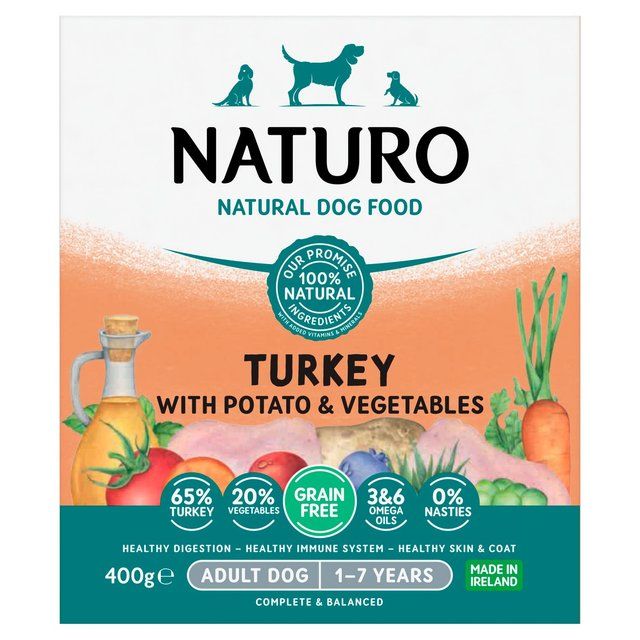 Naturo Grain Free Turkey with Potato &amp;amp; Vegetables   400g