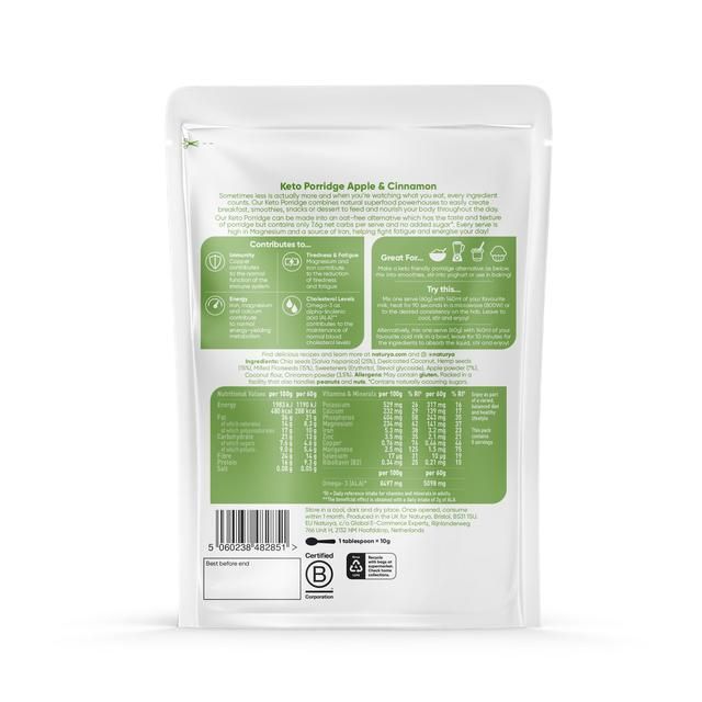 Naturya Keto Breakfast Porridge Apple &amp;amp; Cinnamon   300g