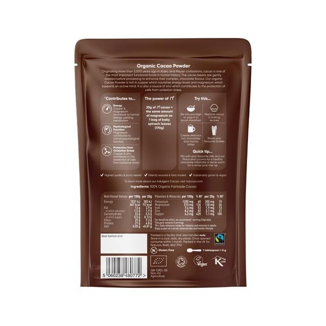 Naturya Organic Fair Trade Cacao Powder   125g