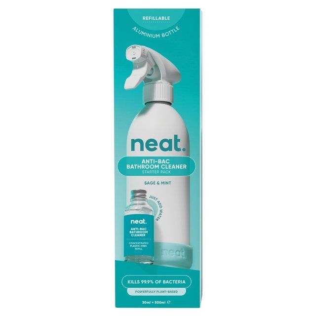 Neat Anti-Bac Bathroom Cleaner Refill Starter Pack Sage &amp;amp; Mint   500ml