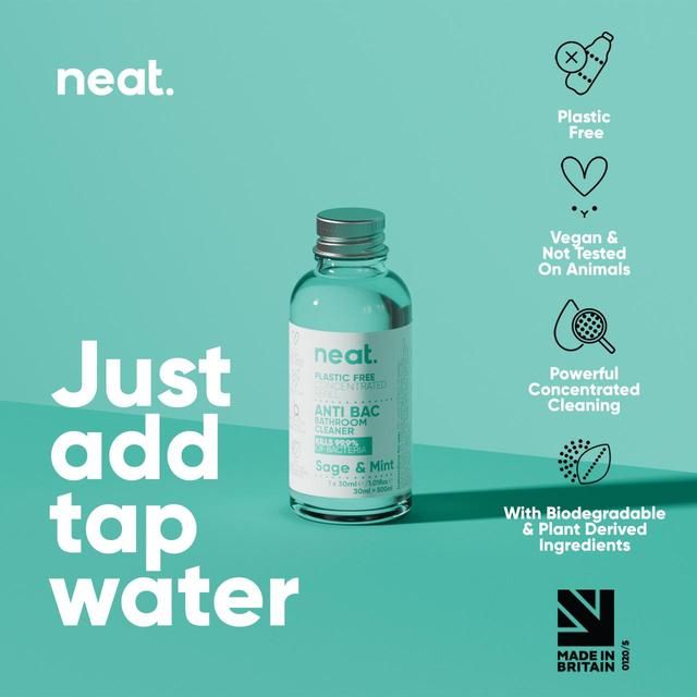 Neat Anti-Bac Bathroom Cleaner Refill Starter Pack Sage &amp;amp; Mint   500ml