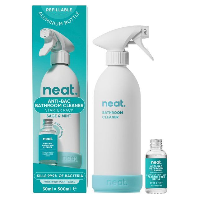 Neat Anti-Bac Bathroom Cleaner Refill Starter Pack Sage &amp;amp; Mint   500ml