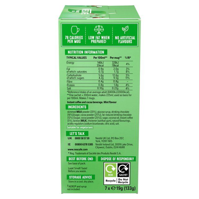 Nescafe Aero Peppermint Mocha   7 x 19g