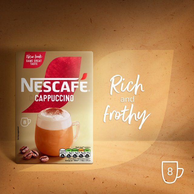 Nescafe Cappuccino Instant Coffee 8 Sachets   8 per pack