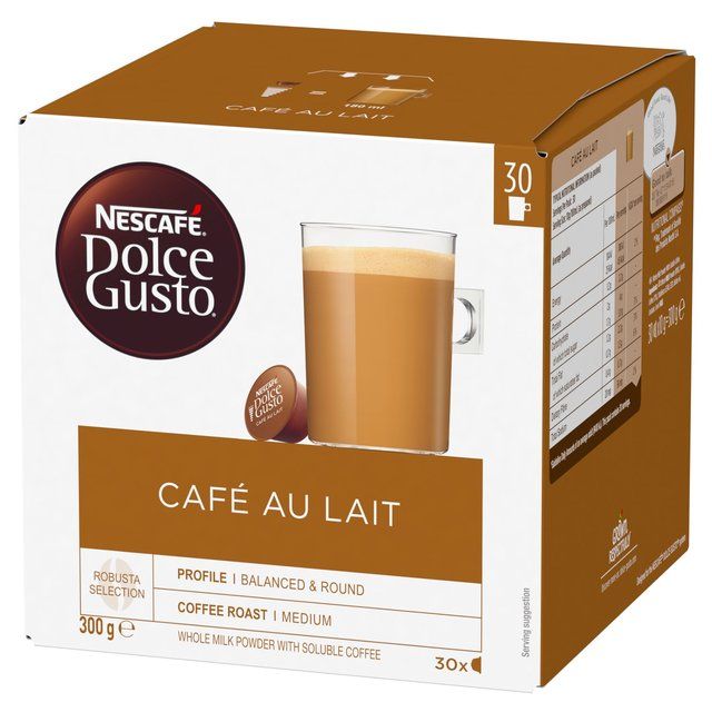 Nescafe Dolce Gusto Cafe Au Lait Capsules   30 per pack