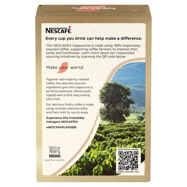 Nescafe Gold Cappuccino Unsweetened Instant Coffee 8 Sachets   8 per pack