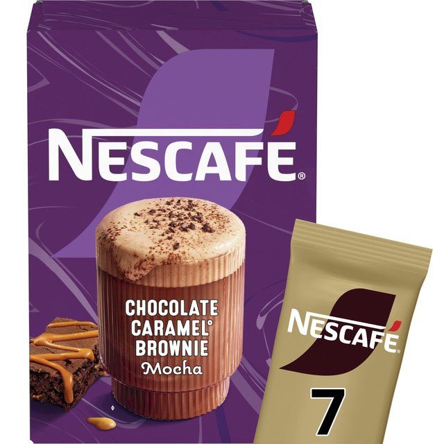 Nescafe Gold Frothy Coffee Chocolate Caramel Brownie Iced 7 sachets   6 x 149g