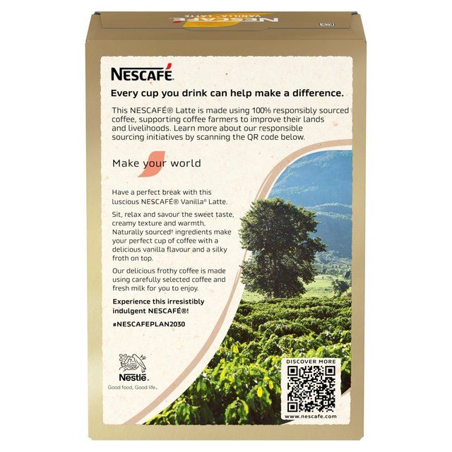 Nescafe Gold Vanilla Latte Instant Coffee 8 Sachets   8 per pack