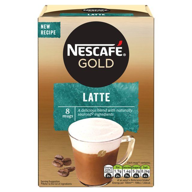 Nescafe Latte Instant Coffee 8 Sachets   6 x 144g