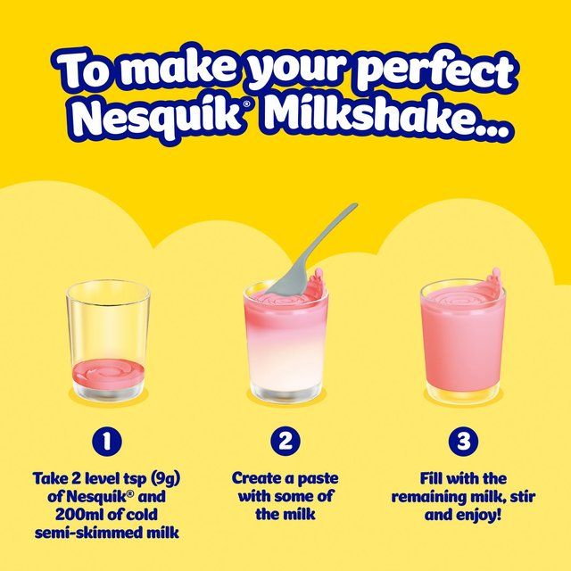Nesquik Strawberry Milkshake Tub   500g