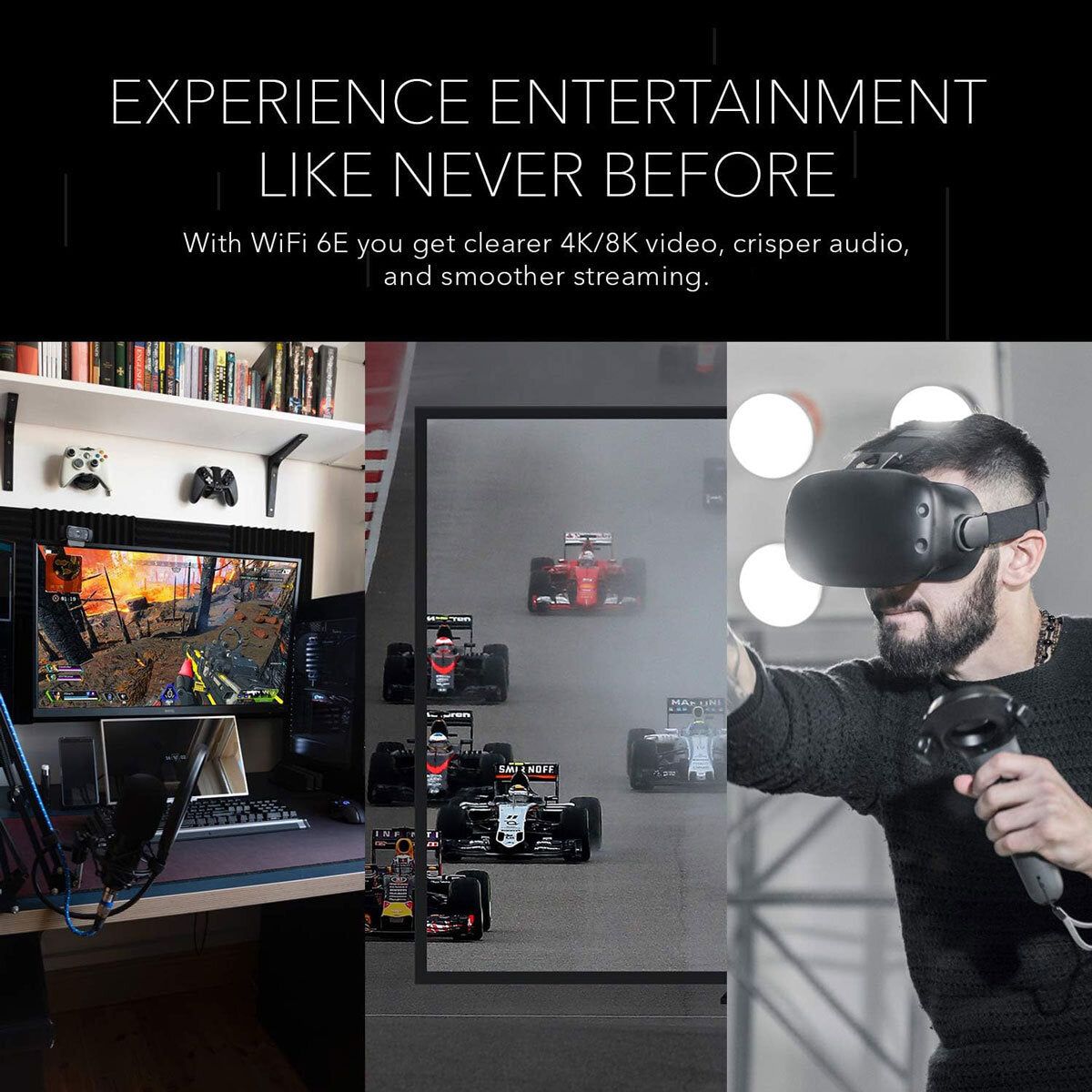 Netgear Nighthawk RAXE500 Tri-Band WiFi 6E Router 10.8Gbps, 6GHz, RAXE500-100EUS