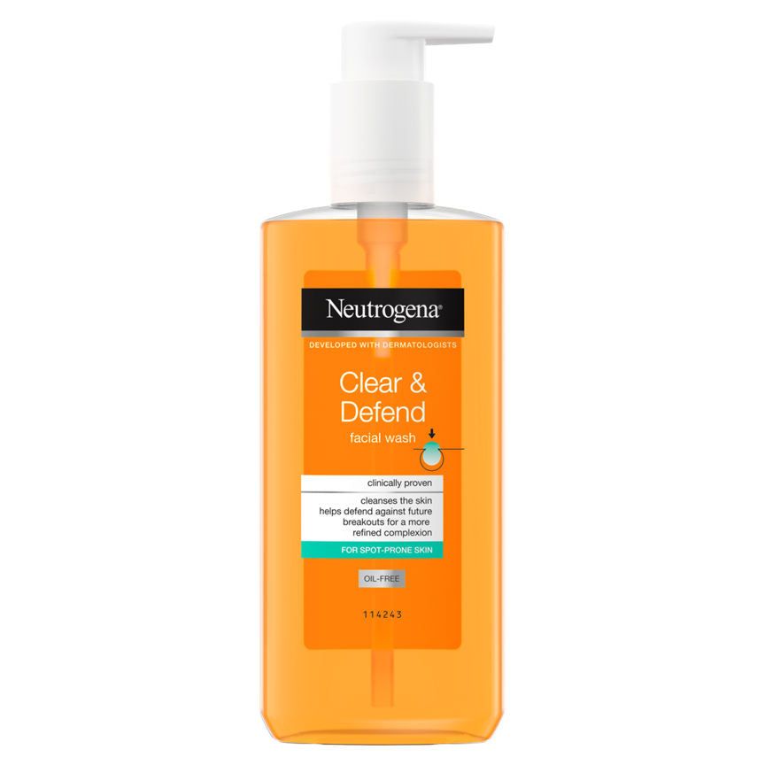 Neutrogena Clear &amp;amp; Defend 2% Salicylic Acid Face Wash 200ml