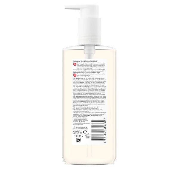 Neutrogena Clear Defend + Wash 200ml
