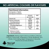New Leaf Calcium Complex - Magnesium Zinc Vitamin D 120 Fill