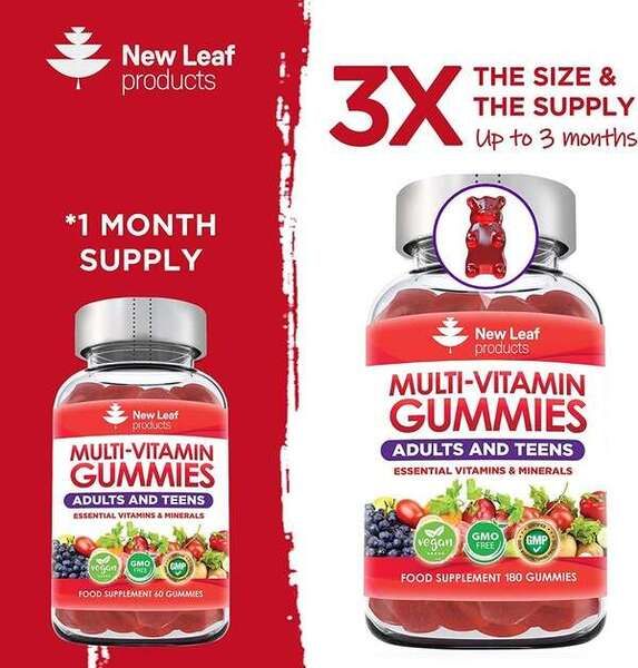 New Leaf - Multivitamin Gummies for Men &amp;amp; Women 180 Gummys