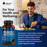 New Leaf Probiotic Multi Strain 120 Tablets Gut &amp;amp; Digestive