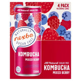 Nexba Mixed Berry Kombucha Can   4 x 330ml
