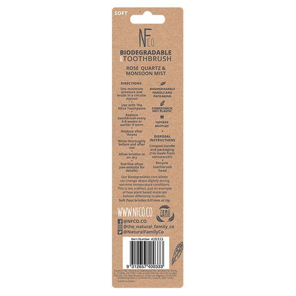 NFco Biodegradable Toothbrush - Pirate Black &amp;amp; Ivory Desert