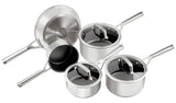Ninja Zerostick Stainless Steel 5 Piece Non Stick Pan Set