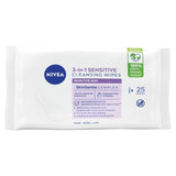 NIVEA Biodegradable Sensitive Cleansing Face Wipes   25 per pack