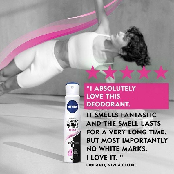 NIVEA Black &amp;amp; White Anti-Perspirant Deodorant Spray 250ml
