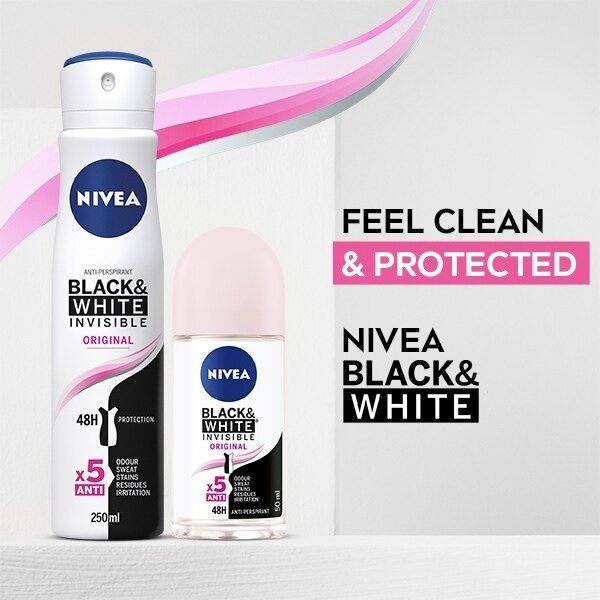NIVEA Black &amp;amp; White Anti-Perspirant Deodorant Spray 250ml