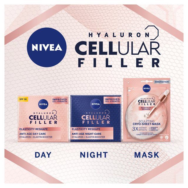 NIVEA Hyaluron Cellular Elasticity Filler Anti-Wrinkle Day Face Cream SPF30   50ml