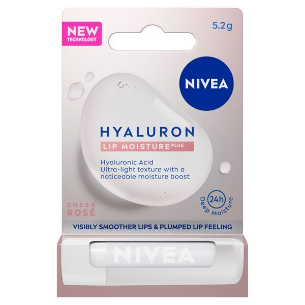 Nivea Hyaluron Moisture Sheer Ros&amp;eacute; Lip Balm, 4.8G