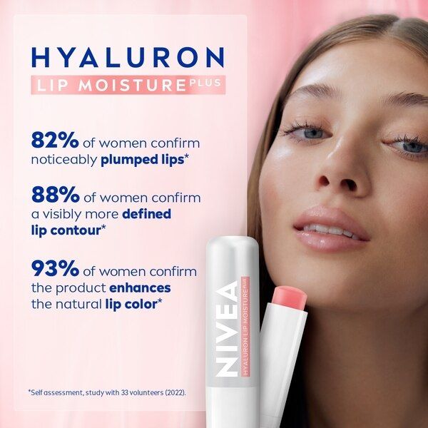 Nivea Hyaluron Moisture Sheer Ros&amp;eacute; Lip Balm, 4.8G