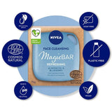 NIVEA Magic Bar Refreshing Almond Oil and Blueberry Face Cleansing Bar    75g