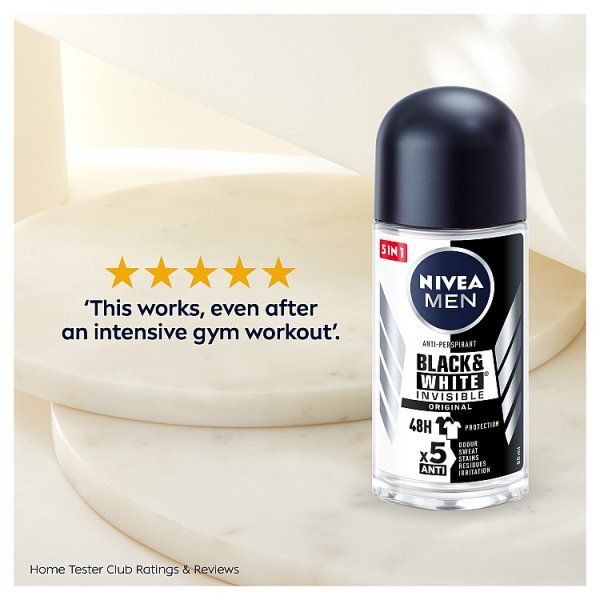 NIVEA MEN Anti-Perspirant Deodorant Roll-On Black &amp;amp; White