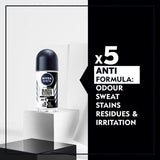 NIVEA MEN Anti-Perspirant Deodorant Roll-On Black &amp;amp; White