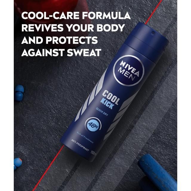 NIVEA Men Cool Kick Anti-perspirant Deodorant Spray   150ml
