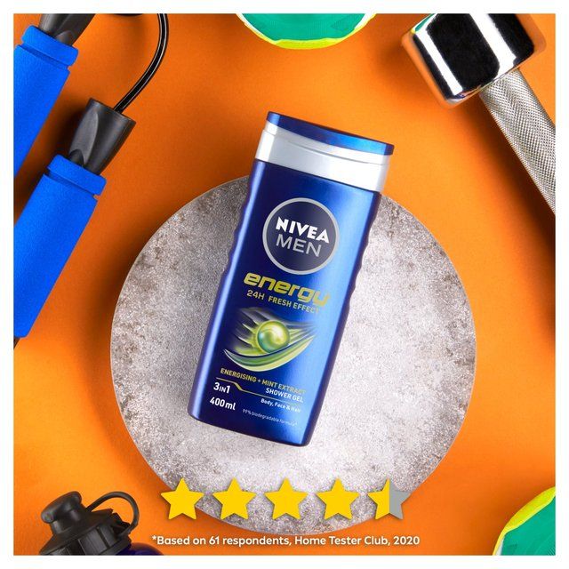 NIVEA MEN Energy Mint Extract 3 in 1 Shower Gel   400ml