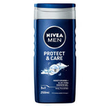 NIVEA MEN Protect &amp;amp; Care Moisturising Shower Gel with Aloe Vera for Body, Face &amp;amp; Hair 250ml
