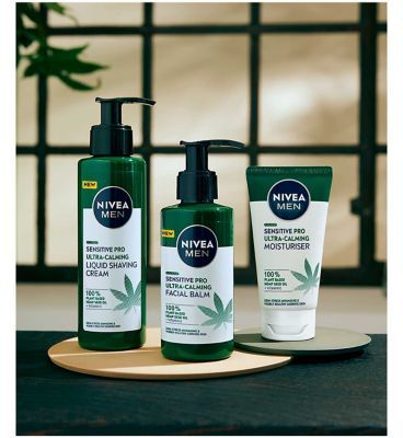 NIVEA Men Sensitive Pro Calming Face Cream Moisturiser with Hemp Oil, 75ml