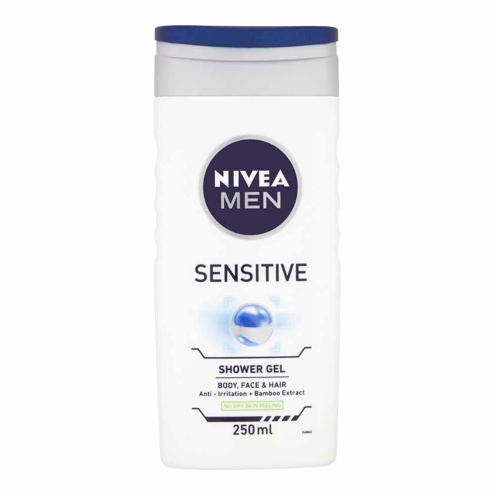 NIVEA MEN Sensitive Shower Gel for Body, Face &amp;amp; Hair 250ml