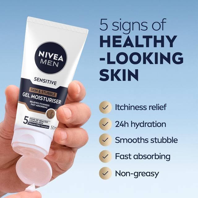 NIVEA MEN Sensitive Skin &amp;amp; Stubble Face Gel   50ml