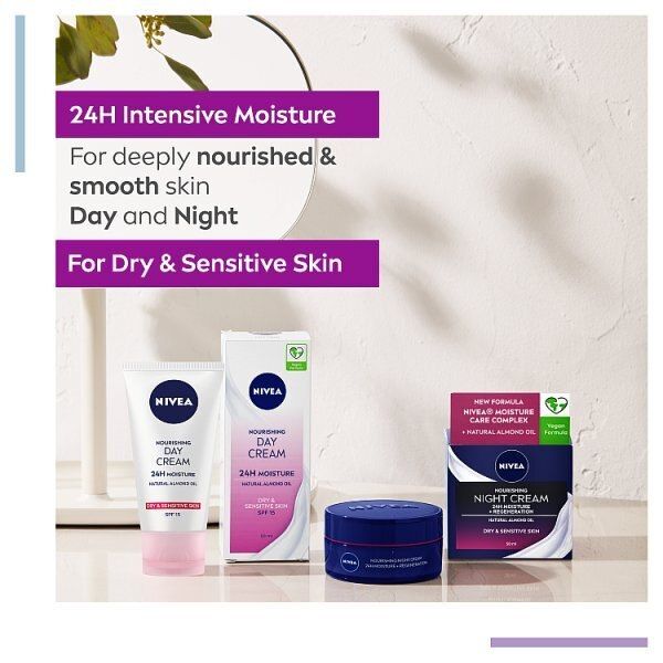NIVEA Nourishing Day Cream Dry &amp;amp; Sensitive Skin SPF15 50ml